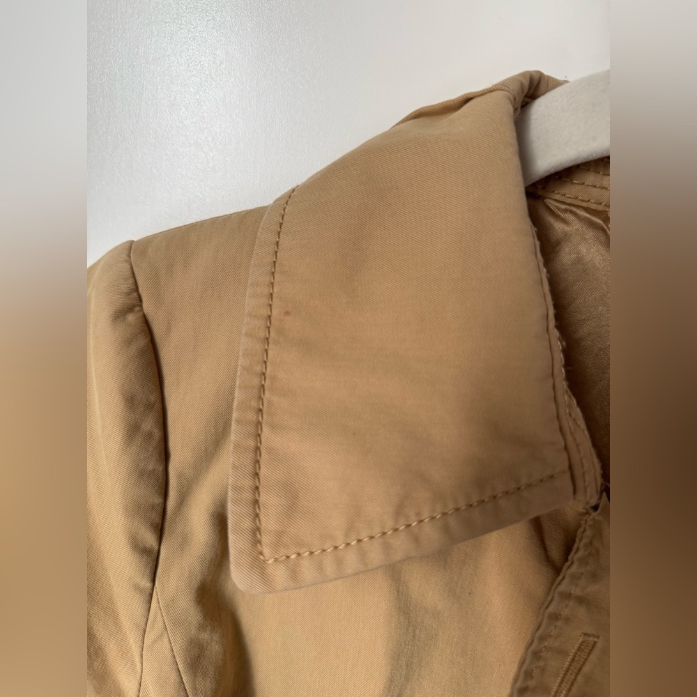 J. Crew Tan Trench Coat size 4 Petite - Picture 5 of 13